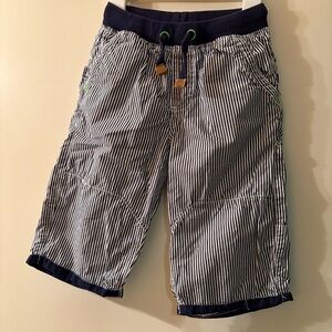 Striped Cool Club shorts with navy accents
